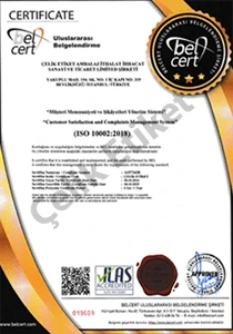 ISO 10002 müşteri memnuniyeti ve şikâyet yönetimi belgesi