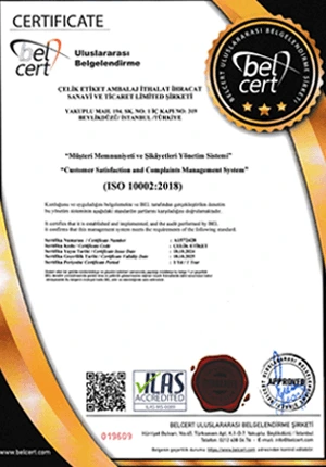 ISO 10002 müşteri memnuniyeti ve şikâyet yönetimi belgesi